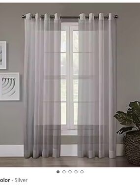 Regal Home Crushed Voile Solid Grommet Top Sheer Curtain Panel (4) - 50inx84in